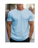 Men's Short Sleeve Light Blue Shirt